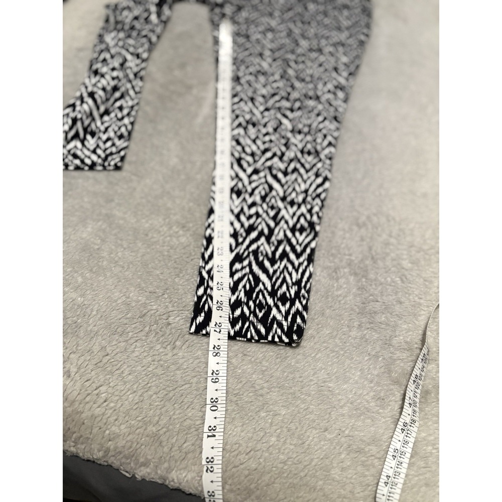 Terra & Sky Nomadic Herringbone Black White High Rise Fitted Leggings 1X 16W 18W - Picture 3 of 9